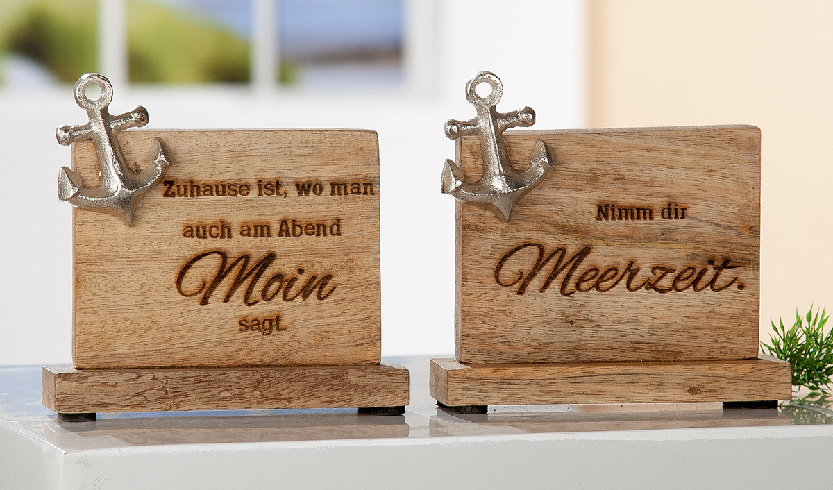 Holz Botschaften &quot;Norden&quot;