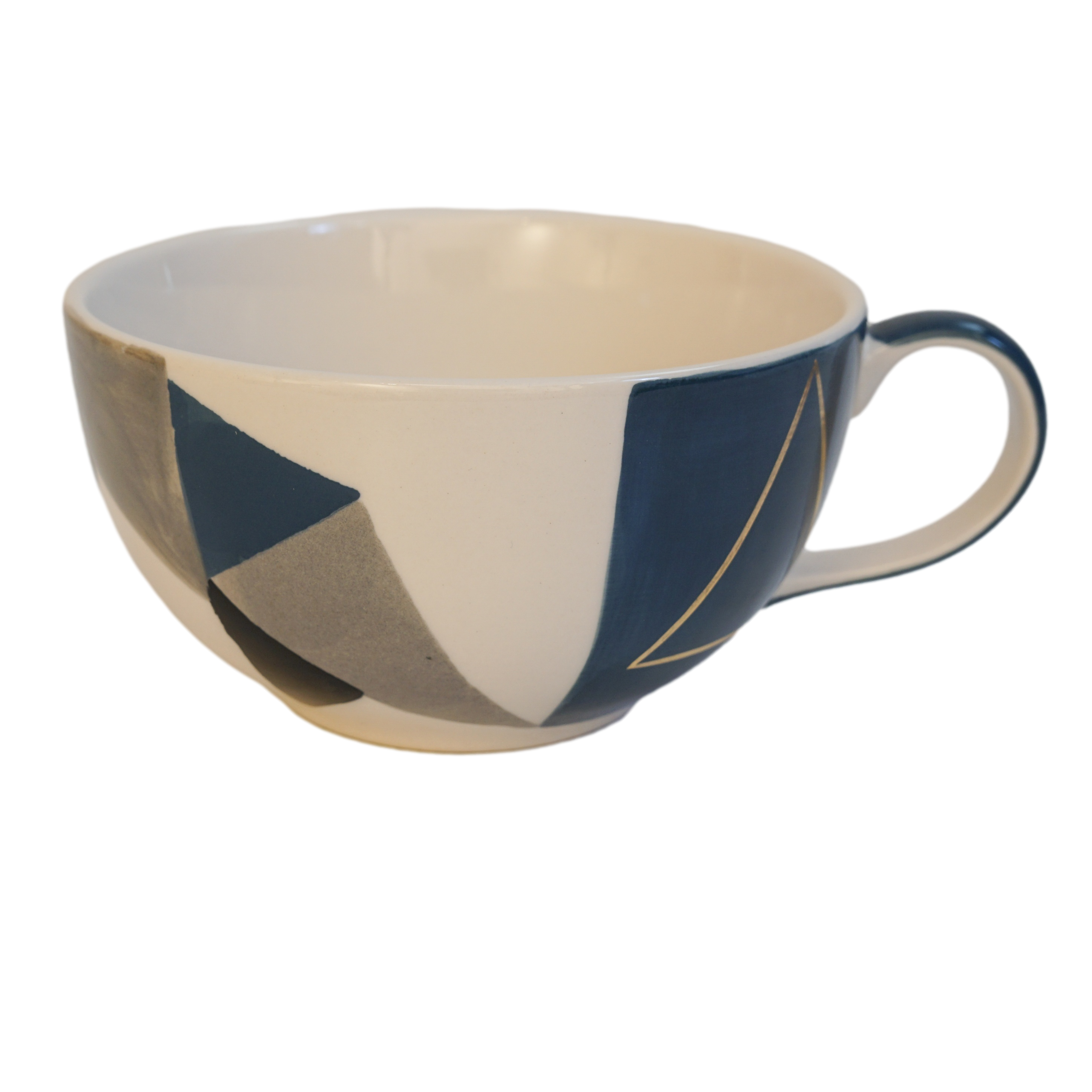 Tea-for-one Set  &quot;Caspian&quot; Kanne: 0,4 l, Tasse: 0,2 l, Keramik mit Goldauflage, 4-teilig, Kanne: H 12 cm, Ø 5,5 cm Tasse: H 6 cm, Ø 10 cm