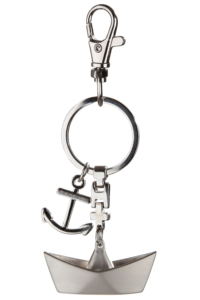 Metall Schlüsselanhänger &quot;Papierschiff&quot;