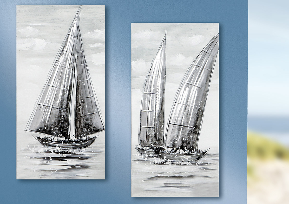 Bild&quot;Regatta&quot;, zwei Schiffe