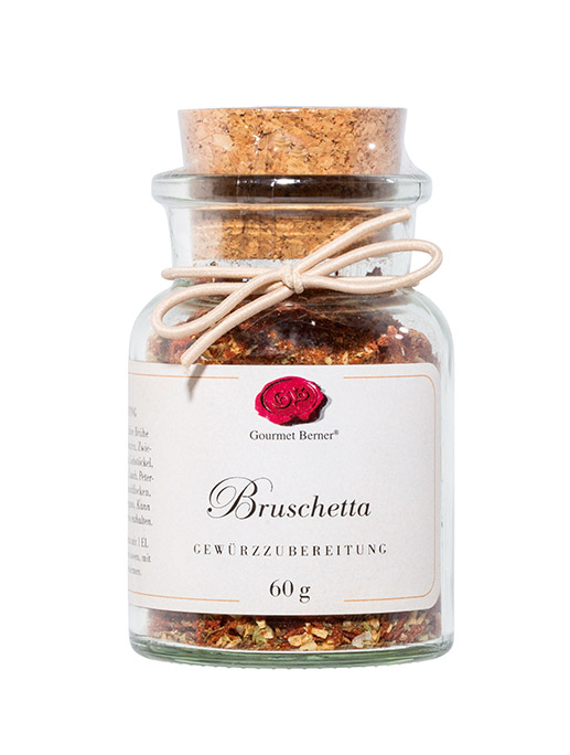 Bruschetta Würzmischung 60g im Korkenglas