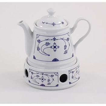 Teekanne 0,4l, incl. Stövchen (Indisch-Blau-OL)
