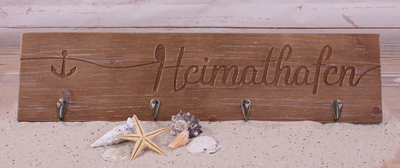 Garderobenleiste "Heimathafen" 60 x 15cm