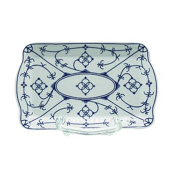 Milch-Zucker Tablett "Indisch-Blau" (Winterling) 18x13cm