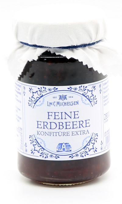 Landhaus Erdbeer Konfitüre -Extra-, 280 g