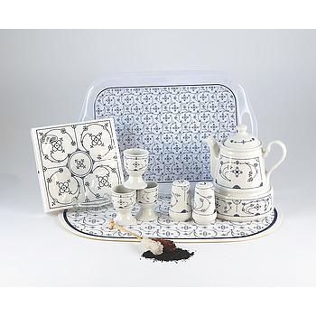 Servietten Indisch-Blau-OL, 20-er Pack