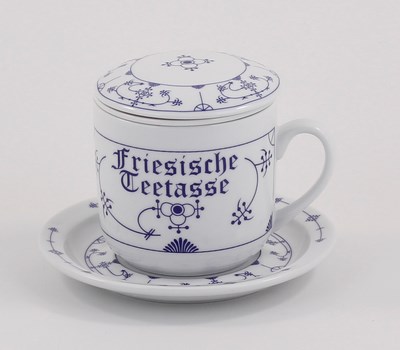 Kräuterteetasse, Friesische Teetasse (Indisch-Blau-OL)
