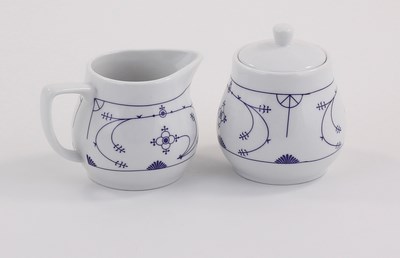 Milchgießer und Zuckerdose im Set (Indisch-Blau-OL)