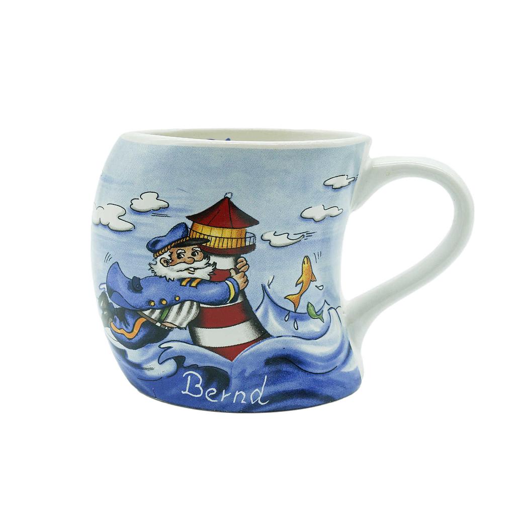 Gravurbecher "Kapitän", windbauchig