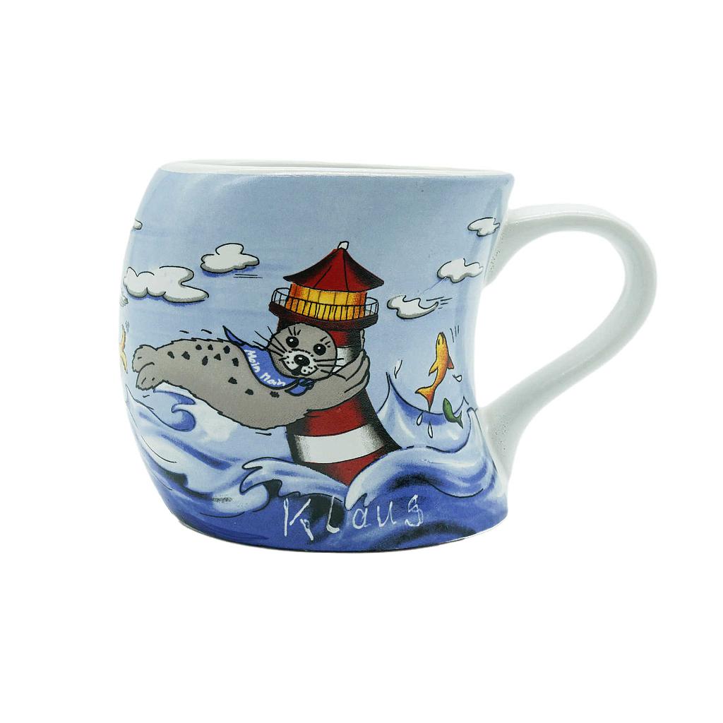 Gravurbecher &quot;Seehund&quot;, windbauchig