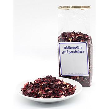 Hibiscusblüte, grob geschnitten