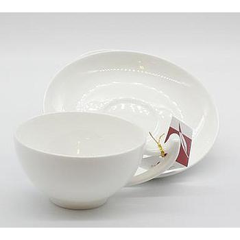 Bone China Tasse und Untere "Epsilon", 0,18 l