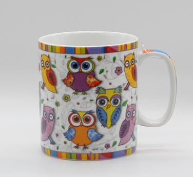 Jumbo-Becher &quot;Eule&quot; 0,75 l, Porzellan, H 13 cm, Ø 10,5 cm