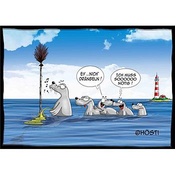 Hösti Postkarte Seehunde pinkeln