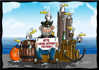 Hösti Postkarte Keine Möwen füttern