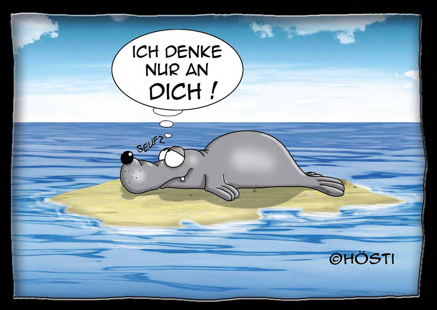 Hösti Postkarte &quot;Ich denke nur an dich&quot;