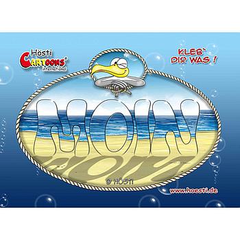 Klebe-Postkarte "Moin"