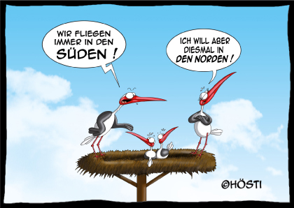 Hösti Postkarte "Ab in den Norden"