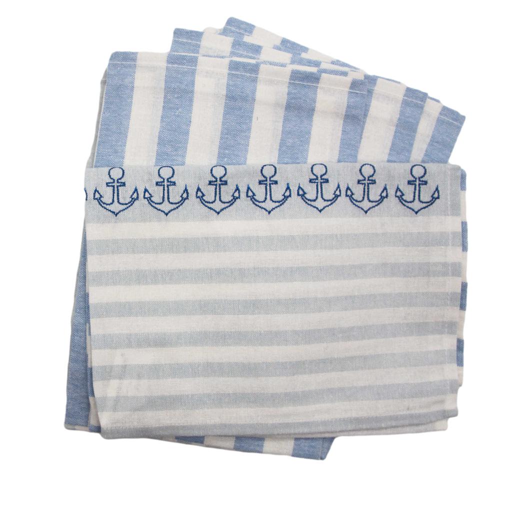 Geschirrhandtuch Halbleinen, Anker
