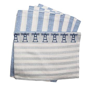 Geschirrhandtuch Halbleinen, Leuchtturm