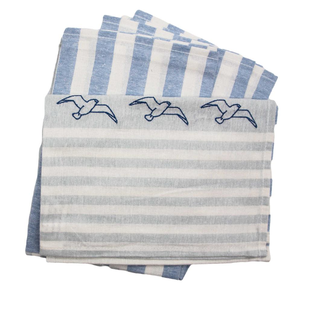 Geschirrhandtuch Halbleinen, Möwe fliegend