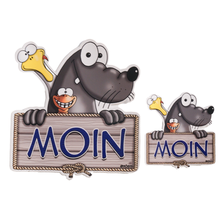 Hösti Aufkleber 8x8cm &quot;Moin&quot;