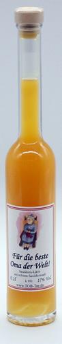 Sanddornlikör &quot;Für die beste Oma&quot;, 0,1 l, 17% Vol.