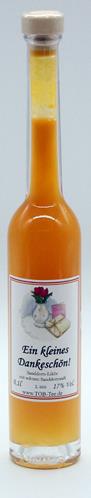 Sanddornlikör "Ein kleines Dankeschön", 0,1 l, 17% Vol.