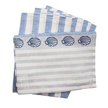 Geschirrhandtuch Halbleinen "Muschel" 50x70 cm