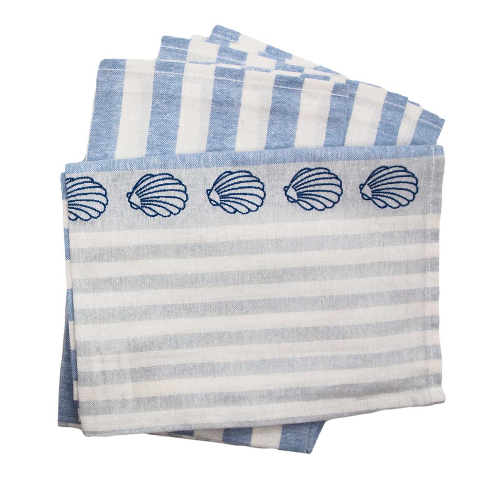 Geschirrhandtuch Halbleinen "Muschel" 50x70 cm