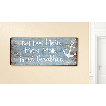 Metall Schild Weisheit "Moin" 