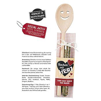 Holz Kochlöffel+Gewürzmischung