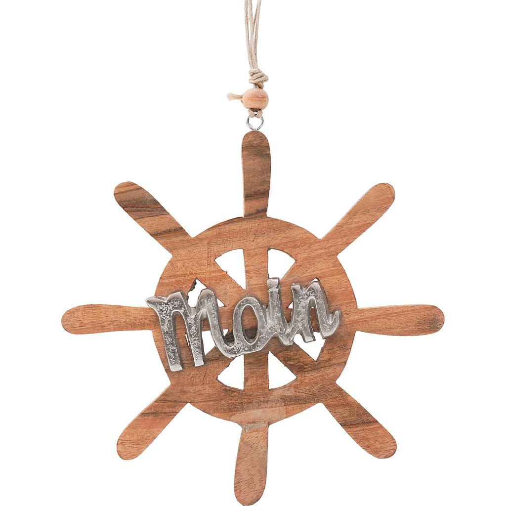 Holz Hänger Steuerrad "Moin"