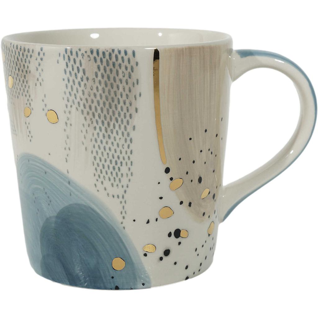 Becher &quot;Belle&quot; 0,4 l, Keramik mit Goldauflage, H 9,7 cm, Ø 8,7 cm