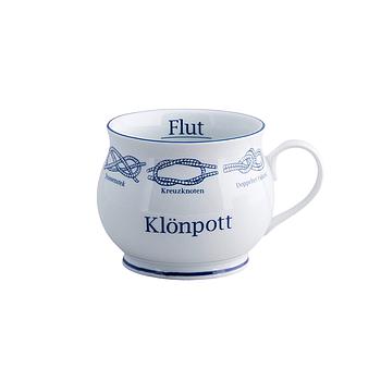 Kapitänstasse bauchig Klönpott / Ebbe & Flut