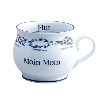 Kapitänstasse bauchig Moin Moin / Ebbe & Flut