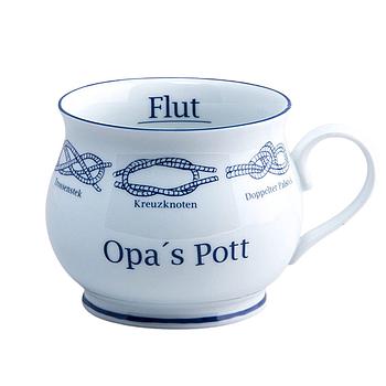 Kapitänstasse bauchig Opa´s Pott / Ebbe & Flut