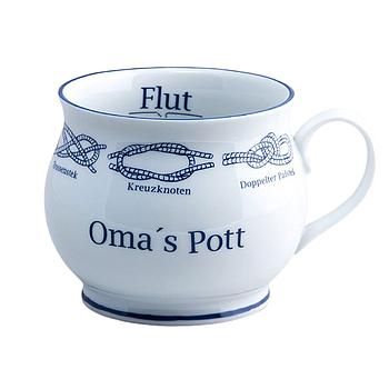 Kapitänstasse bauchig Oma´s Pott / Ebbe & Flut
