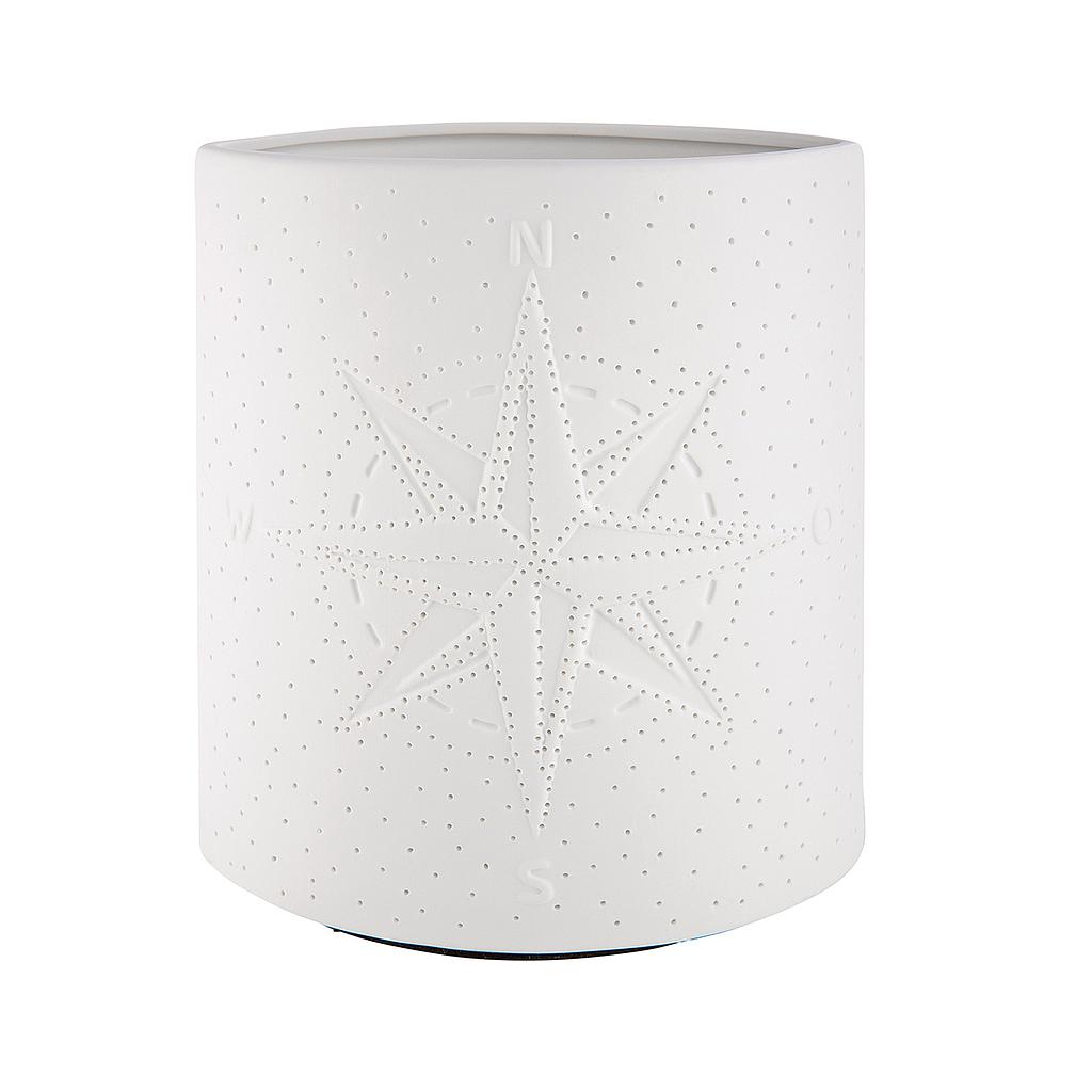 Porzellan Lampe Ellipse Windrose 