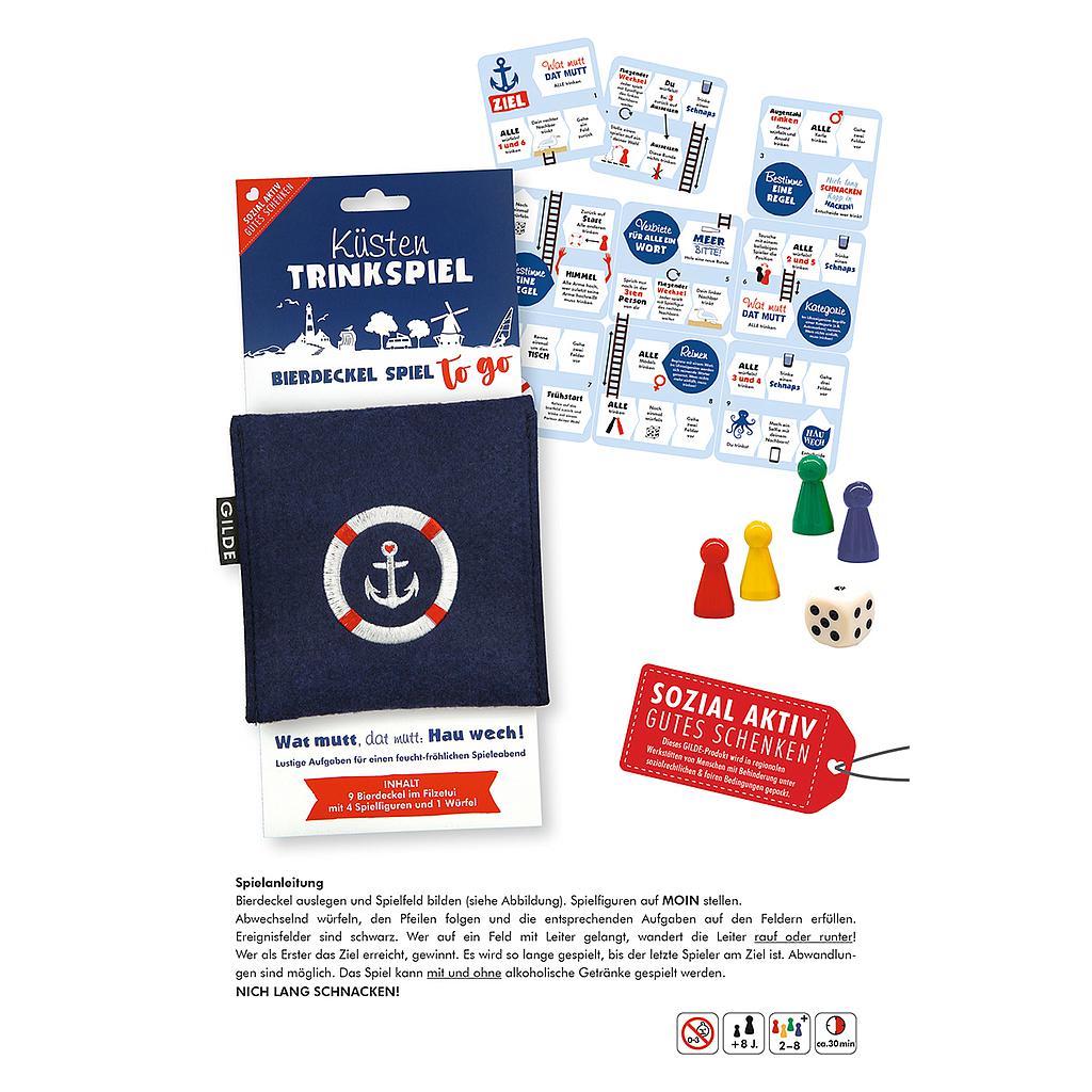 Filz Trinkspiel &quot;Küste&quot;