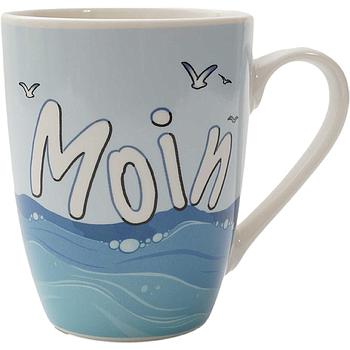 Becher 'Moin', blau, 8 Ø x 10,5 cmH
