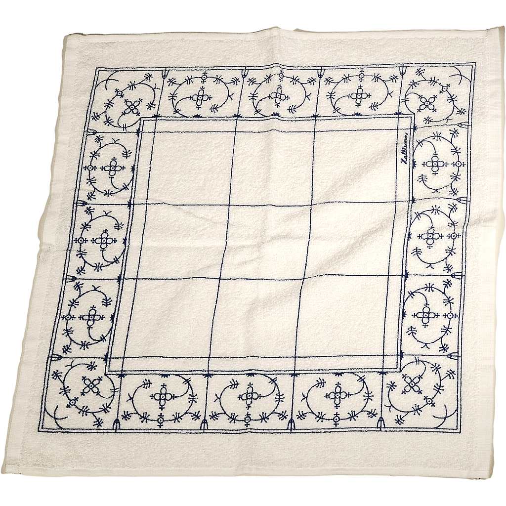BW Küchentuch Frottier Druck "INDISCH BLAU" 50x50cm