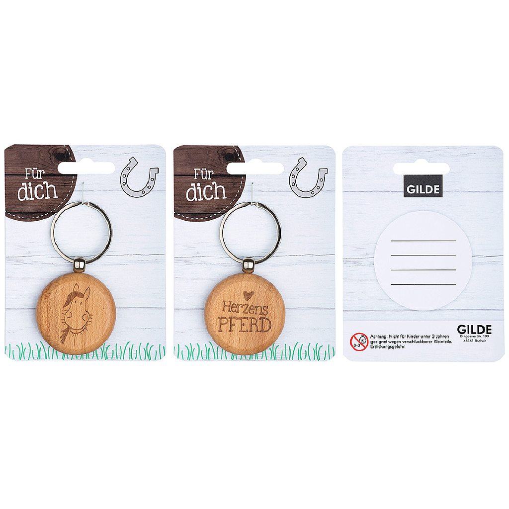 Holz Schlüssela.&quot;Herzens Pferd&quot;