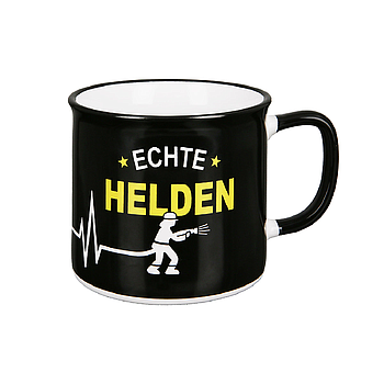 Keramik Tasse "Echte Helden" Feuerwehr