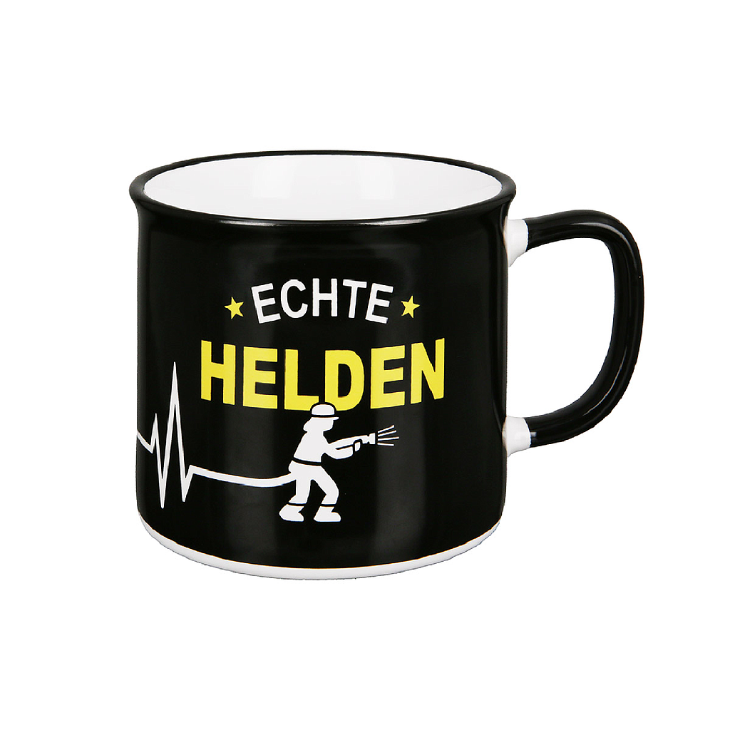 Keramik Tasse &quot;Echte Helden&quot; Feuerwehr