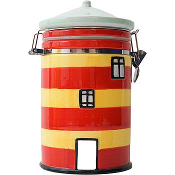 Keramik-Leuchtturmvorratsdose ca. 21.5x11cm 500g, Pilsum