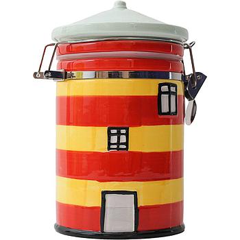 Keramik-Leuchtturmvorratsdose ca. 18.5x9.8cm 250g, Pilsum