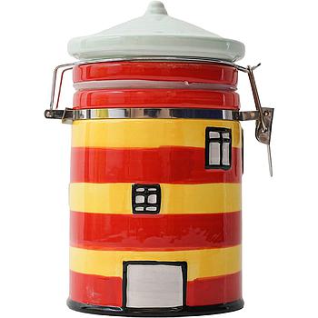 Keramik-Leuchtturmvorratsdose ca. 13x8,5cm 125g, Pilsum