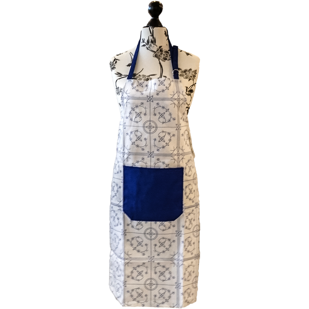 BW Schürze Druck "INDISCH BLAU" 90x70cm