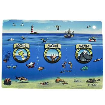 Hösti Platzset Bullauge Moin Moin Moin   ca. 44x30cm Kunststoff